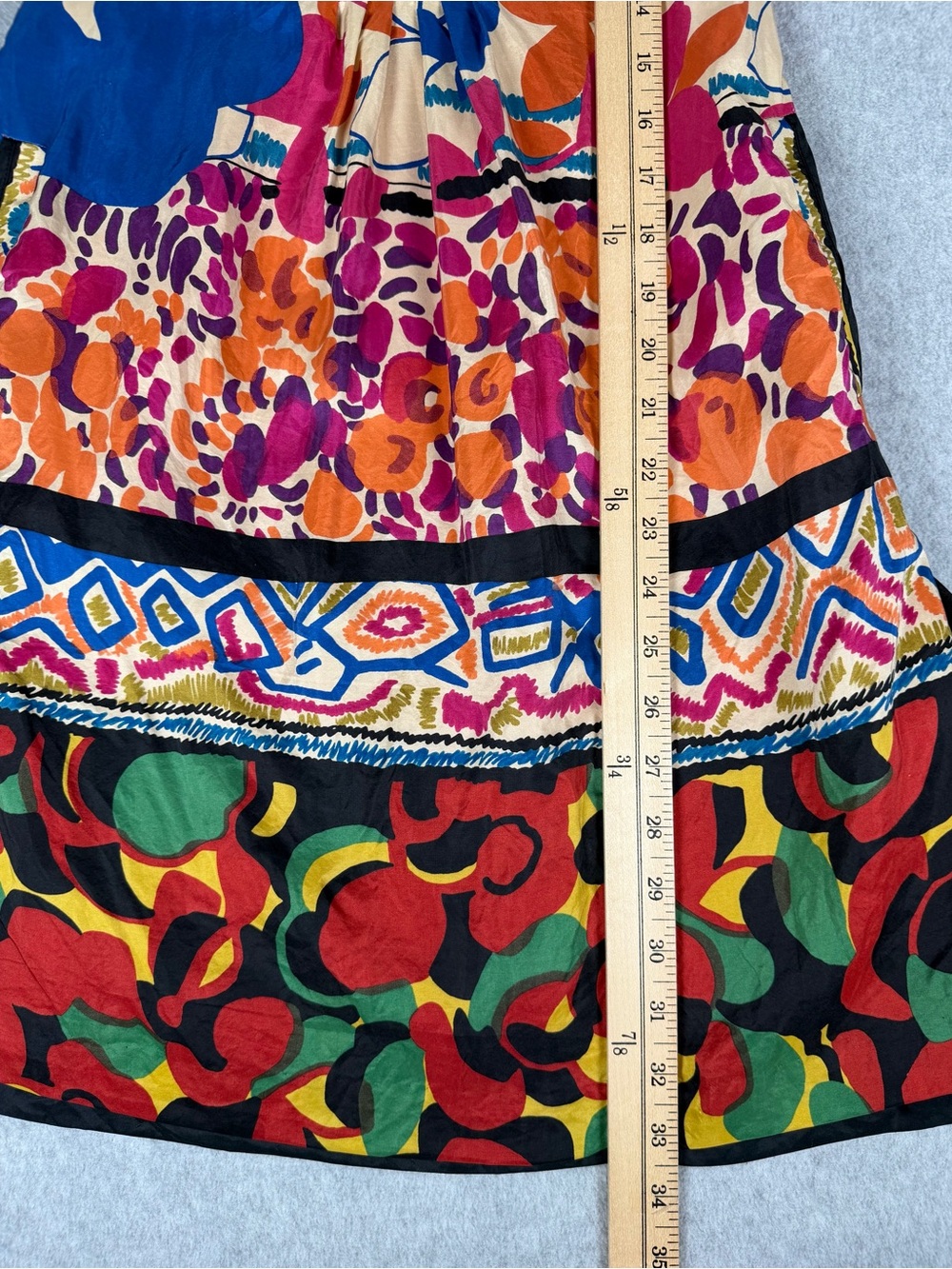 Moulinette Souers 100% Silk Dress Anthropology Abstract Artsy Dopamine Size 2 - Picture 11 of 12